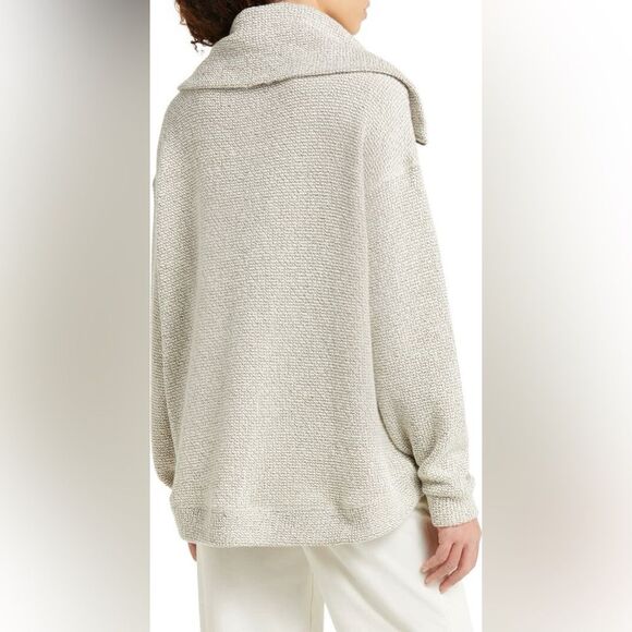 Sweaty Betty Restful Boucle Half‑Zip Sweatshirt Size 6 Neutral Comfy - Picture 4 of 10